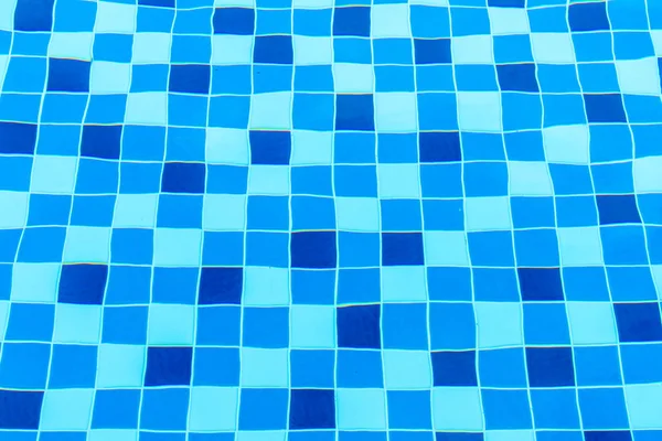 Surface Piscine Avec Carrelage Mosaïque Sol Bleu — Photo