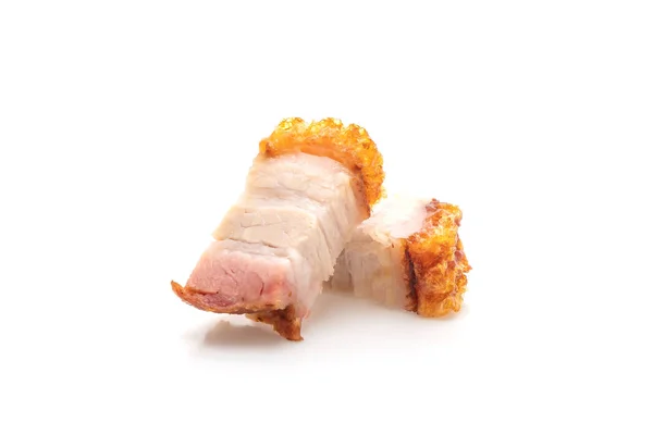 Crispy Pork Belly Deep Fried Pork Isolated White Background — Stock Photo, Image