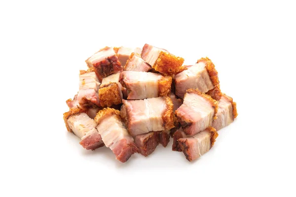 Crispy Pork Belly Deep Fried Pork Isolated White Background — Stock Photo, Image