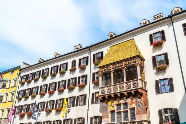 Detalhe Famoso Goldenes Dachl Innsbruck Áustria — Fotografia de Stock