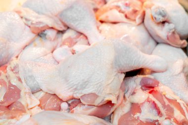 yakın çekim taze tavuk ham detay