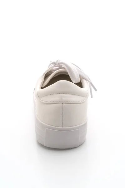 Sneakers Bianche Isolate Sfondo Bianco — Foto Stock