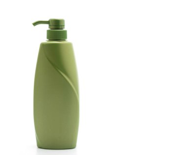 Beyaz arka plan üzerinde izole şampuan veya saç kremi şişe