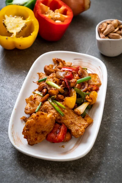 Kesudió Ázsiai Étel Keverjük Sült Csirke — Stock Fotó