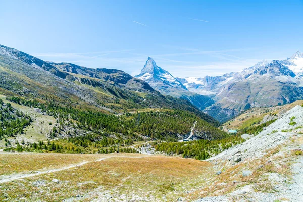 瑞士Zermatt的马特宏峰风光秀丽的山景 — 图库照片