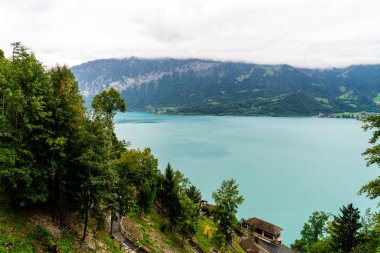 Thun Gölü Interlaken Şehir İsviçre ile