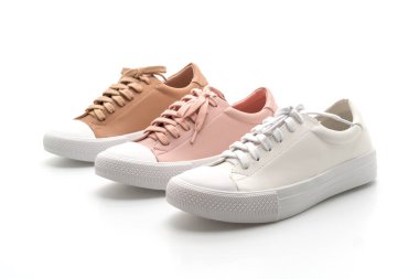 Bayan deri ayakkabı ayakkabı izole beyaz arka plan üzerinde