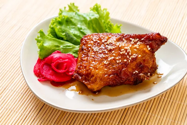 Grilled Chicken Steak Teriyaki Sauce Sesame — Stock Photo, Image