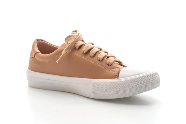 Bruna Sneakers Isolerade Vit Bakgrund — Stockfoto