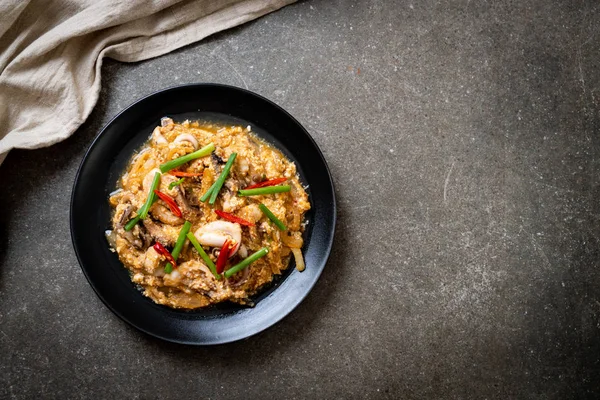 Stir Fried Squid Octopus Salted Eggs Asian Seafood Style — Stock Photo, Image