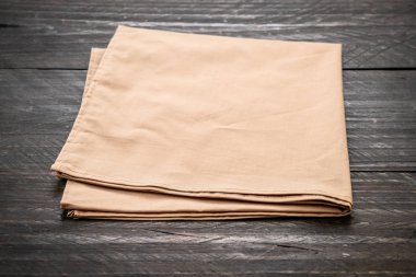 ahşap arka plan - vintage etkisi filtre üzerinde mutfak bezi (peçete)