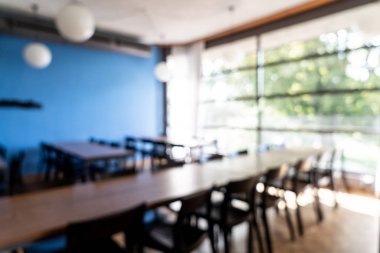 Soyut bulanıklık ve arka plan için otel restoranında odaklanma kaybı.