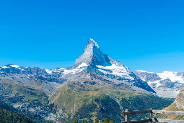 Beautiful Mountain Landscape Views Matterhorn Peak Zermatt Switzerland — Stock Photo, Image