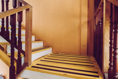 boş ahşap merdiven - vintage etkisi filtre