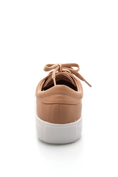 Kahverengi Ayakkabılar Beyaz Arkaplanda Izole Edilmiş — Stok fotoğraf