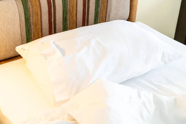 Подушка Ліжку Прикраса Інтер Єрі Спальні — стокове фото