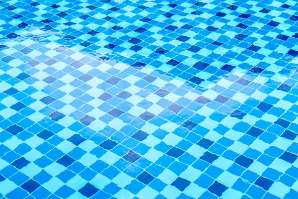 Superfície Piscina Com Piso Mosaico Azul — Fotografia de Stock