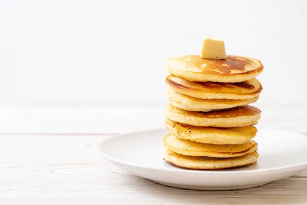 Pancakes Stack Butter Honey — Stock Photo, Image