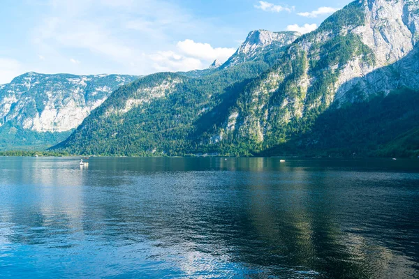 Lindo Lago Hallstatter Alpes Austríacos — Fotografia de Stock