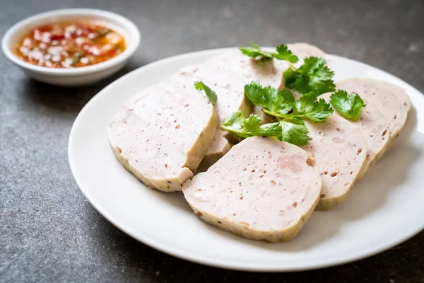 Pork sausage Vietnamese or Vietnamese steamed pork with sauce