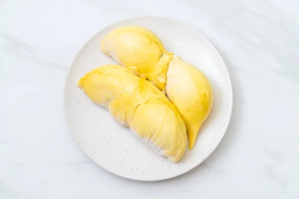 Fresh Durian Fruit on plate