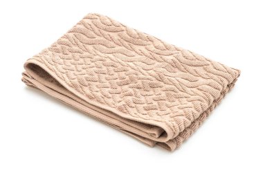 Beyaz arkaplanda izole edilmiş havlu