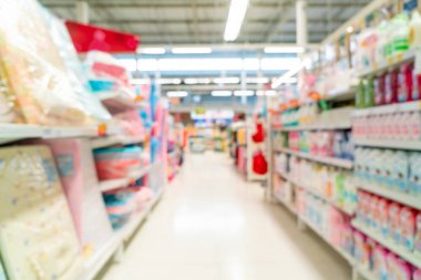 Soyut bulanıklık ve arka plan için ufuk içinde süpermarket