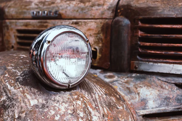 Головной Свет Старого Автомобиля Винтажный Фильтр — стоковое фото