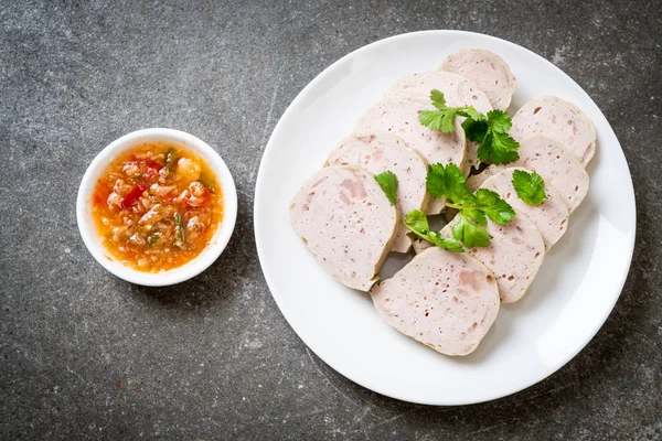 Pork sausage Vietnamese or Vietnamese steamed pork with sauce