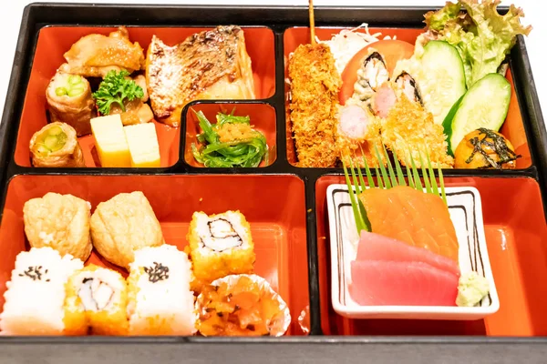 Food Bento Box Set Japanese Food Style — Stock Photo, Image