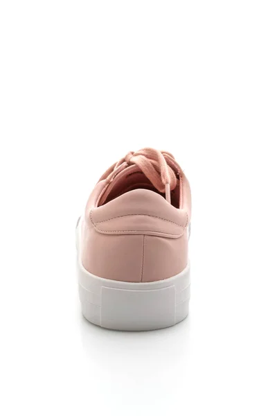 Roze Sneakers Schoenen Geïsoleerd Witte Achtergrond — Stockfoto