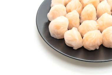 Beyaz arka plan üzerinde izole Çin karides pişmiş hamur tatlısı