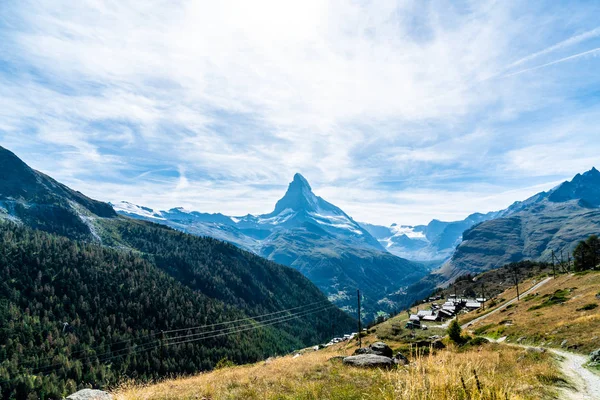 Hermoso Paisaje Montaña Con Vistas Pico Matterhorn Zermatt Suiza — Foto de Stock