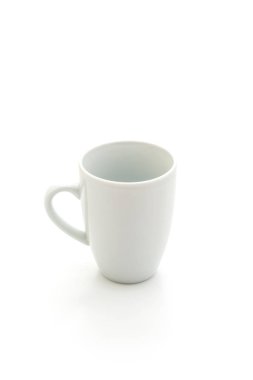 Beyaz kupa beyaz arkaplanda izole