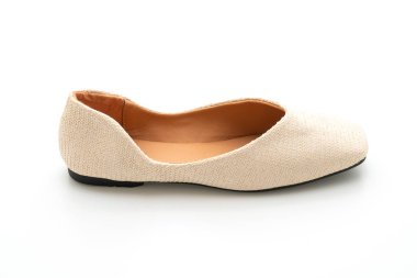 Beyaz arka plan üzerinde izole erkek ve kadın düz ayakkabı