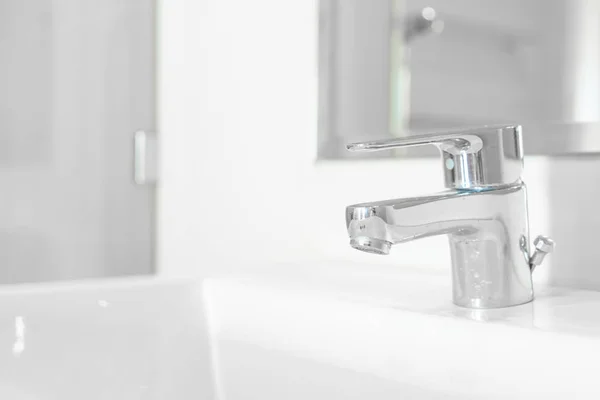 Faucet Tap Bathroom Interior — Stock Photo, Image