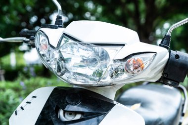 Yakın çekim motosiklet Far veya kafa lambası