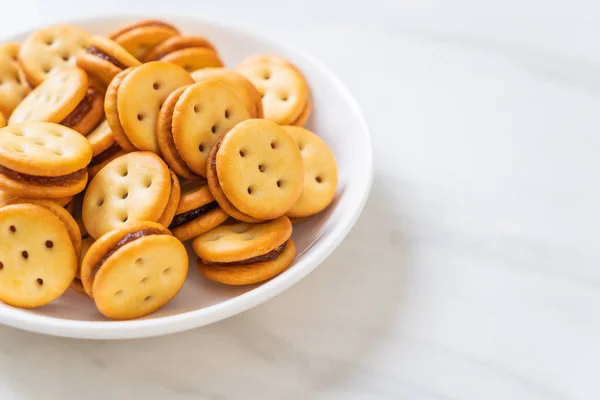 Galleta Coco Con Mermelada Piña — Foto de Stock