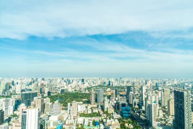 Bangkok Tayland 'da mimarisi ve binası olan güzel bir şehir manzarası