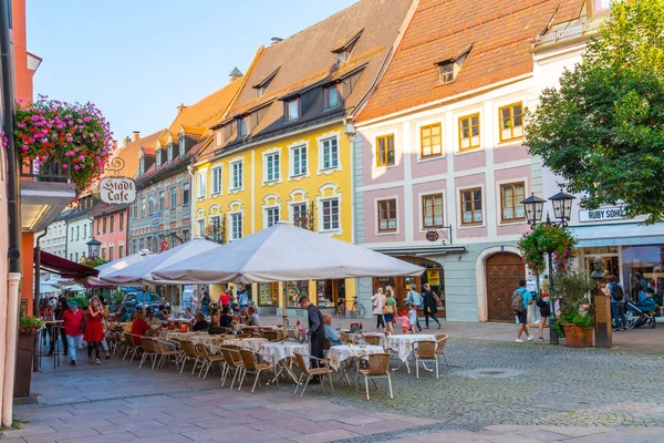 Fussen Alemania Ago 2018 Café Callejero Casco Antiguo Fussen Fussen — Foto de Stock