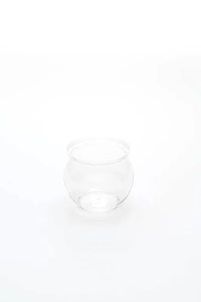 Empty Plastic Jar Isolated White Background — Stock Photo, Image