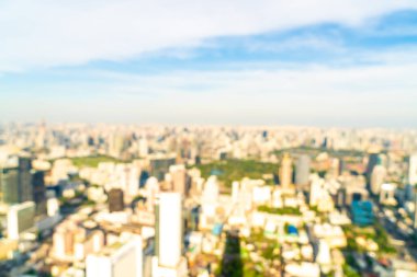Soyut bulanıklık ve ufuk Bangkok cityscape Tayland arka planı için