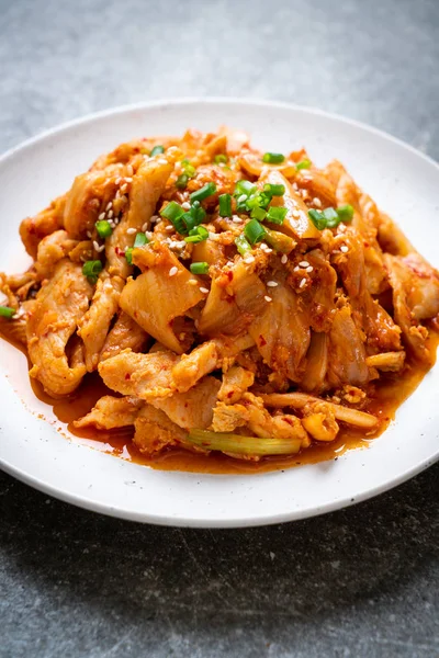 Porc Sauté Kimchi Cuisine Coréenne — Photo