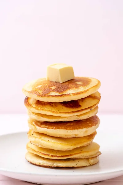 Panqueques Pila Con Mantequilla Miel — Foto de Stock