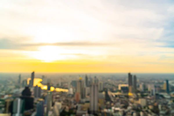 Abstract Stadsgezicht Van Bangkok Thailand Met Avondrood Voor Achtergrond Vervagen — Stockfoto