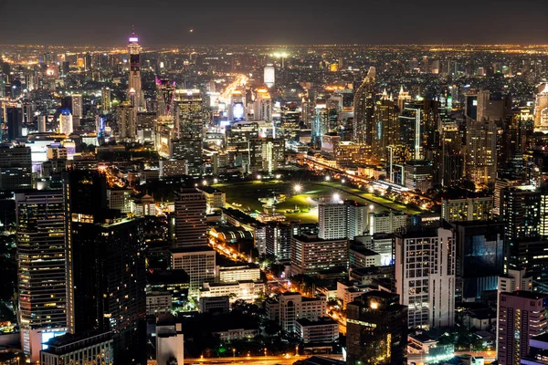 Hermosa Ciudad Con Arquitectura Edificio Bangkok Paisaje Urbano Tailandia Por — Foto de Stock