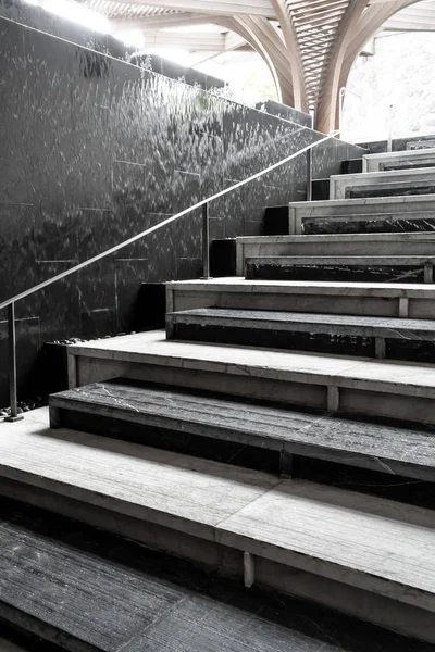 Absztrakt Lépcsőn Lépés Fekete Fehér — Stock Fotó