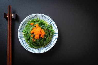 yosun salata karides yumurta - Japon gıda tarzı