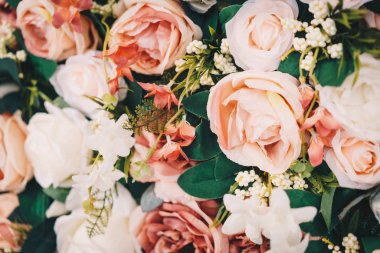 Güzel buket çiçek ile kopya alanı için arka plan - vintage filtre