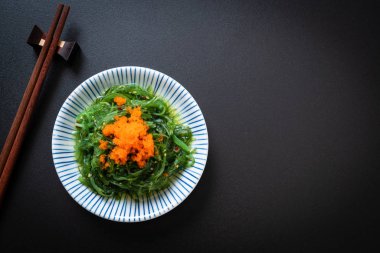 yosun salata karides yumurta - Japon gıda tarzı